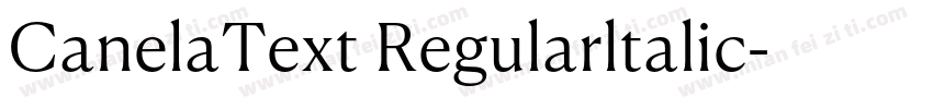 CanelaText Regularltalic字体转换